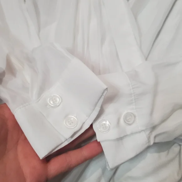 NWOT Superdown Presely Surplice Bodysuit Surplice Long-Sleeve White Bodysuit. M. - Picture 8 of 14